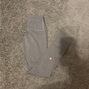 Lululemon Gray Taupe wunder trains Leggings - High Rise